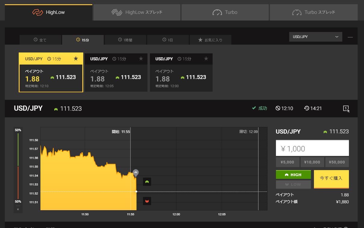 15分HIGH1000円